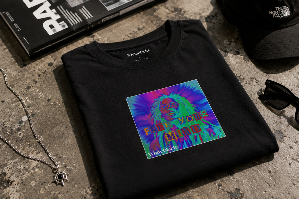 Free Your Mind Filtered Oversized Graphic T-Shirt