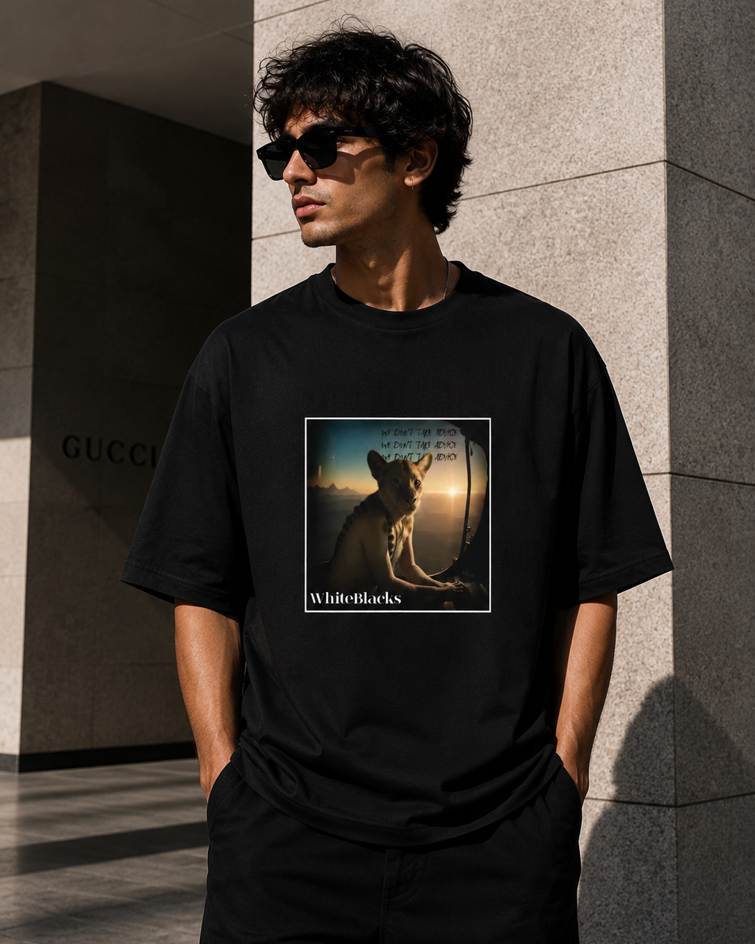 We Don't Take Advice Oversized Graphic T-Shirt