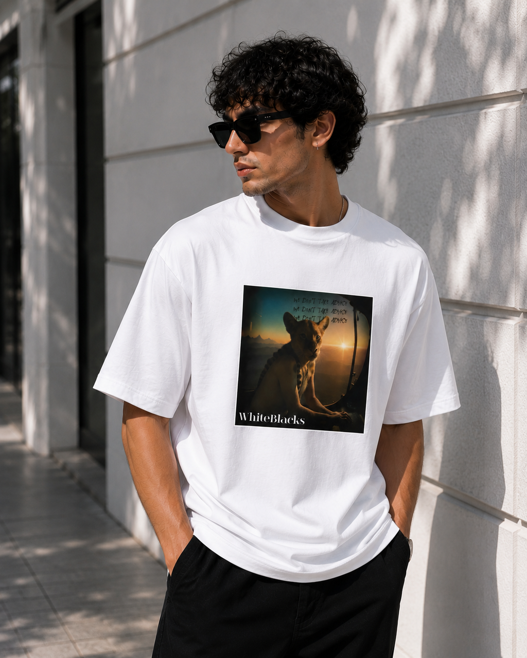 We Don't Take Advice Oversized Graphic T-Shirt