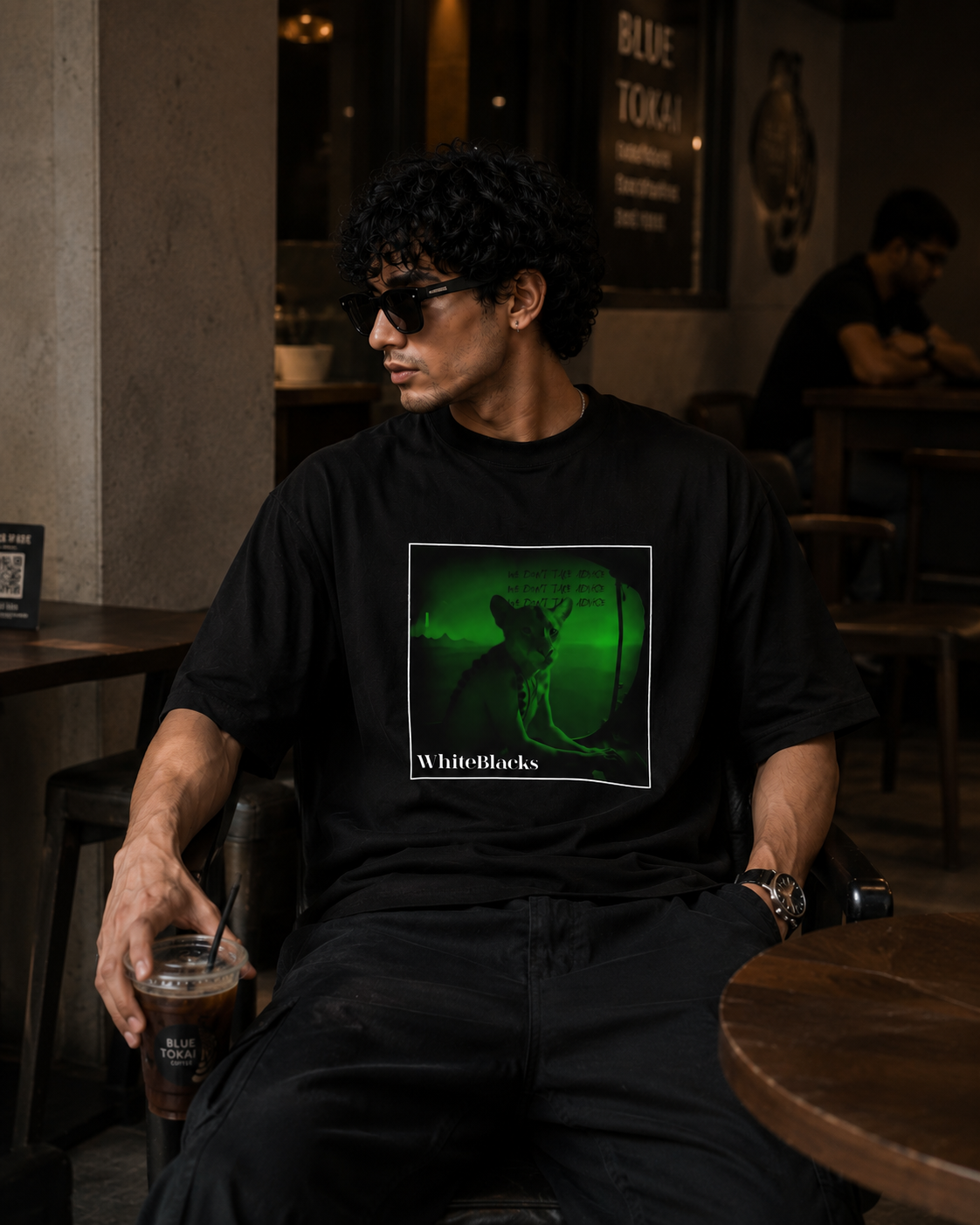 We Don't Take Advice Filtered Oversized Graphic T-Shirt