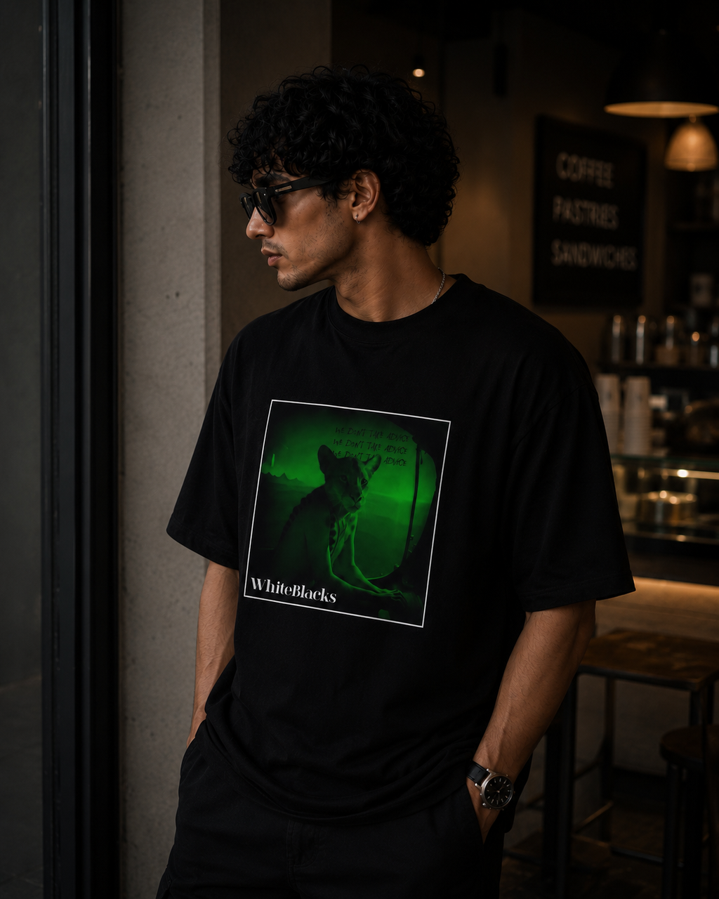 We Don't Take Advice Filtered Oversized Graphic T-Shirt