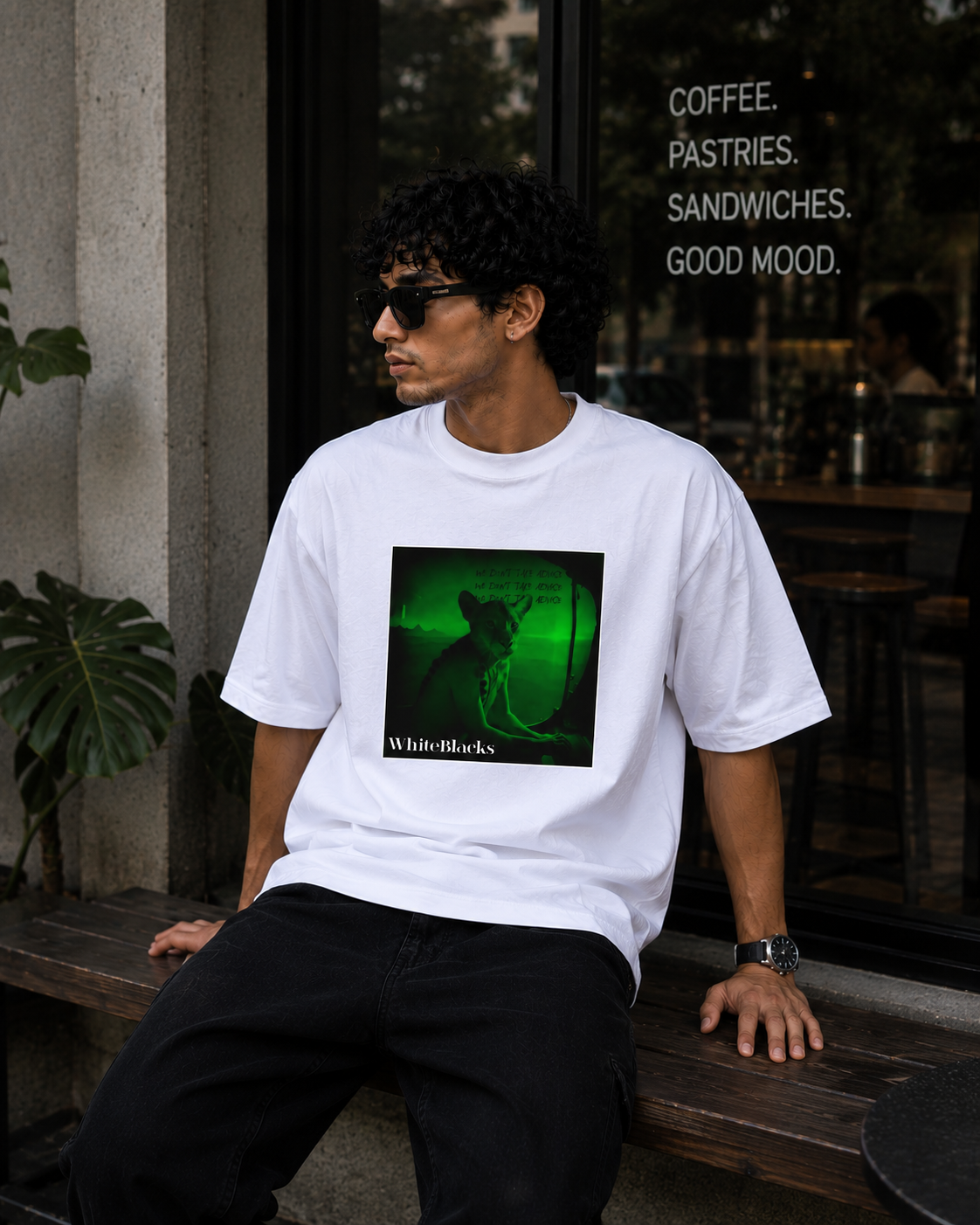 We Don't Take Advice Filtered Oversized Graphic T-Shirt