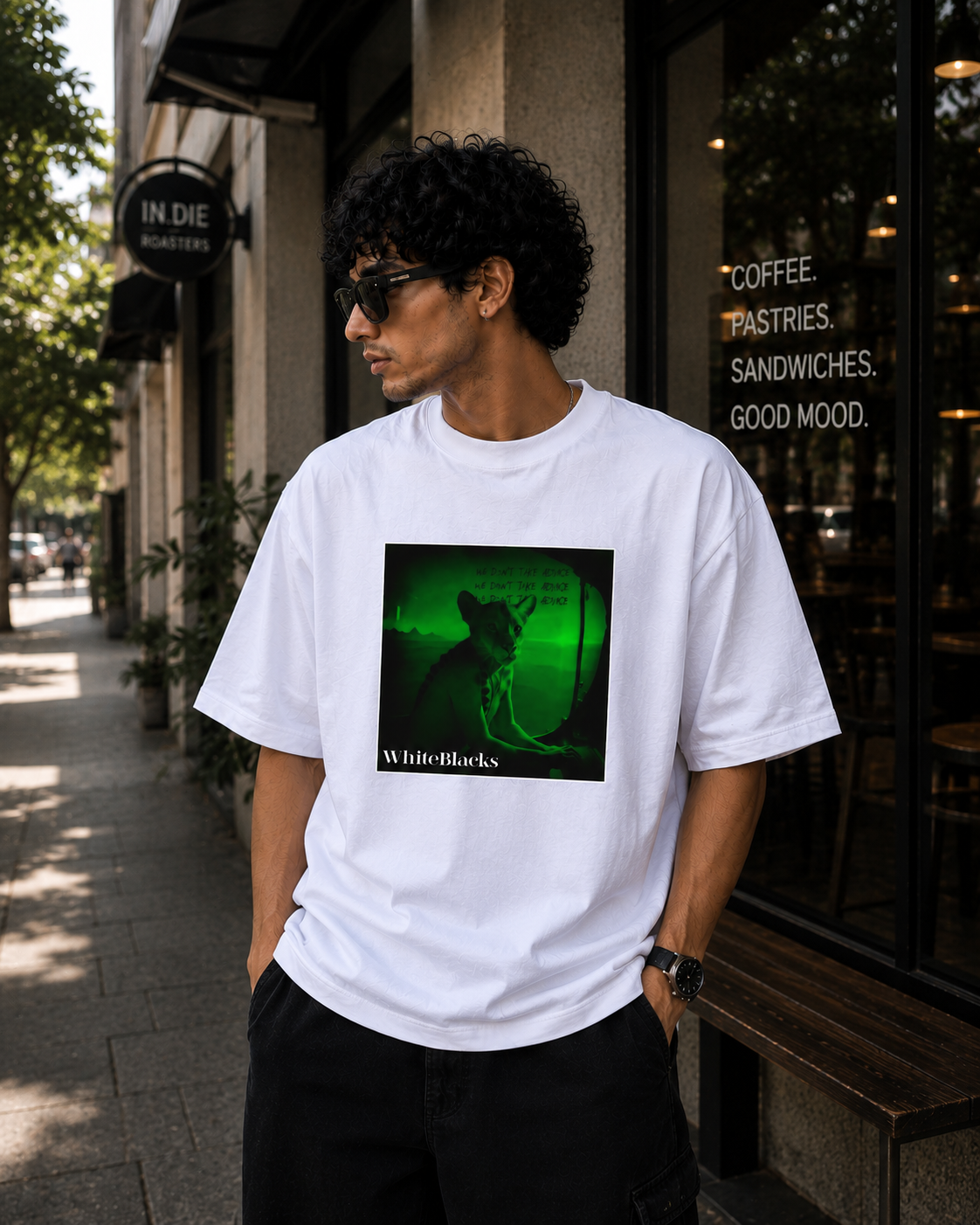 We Don't Take Advice Filtered Oversized Graphic T-Shirt