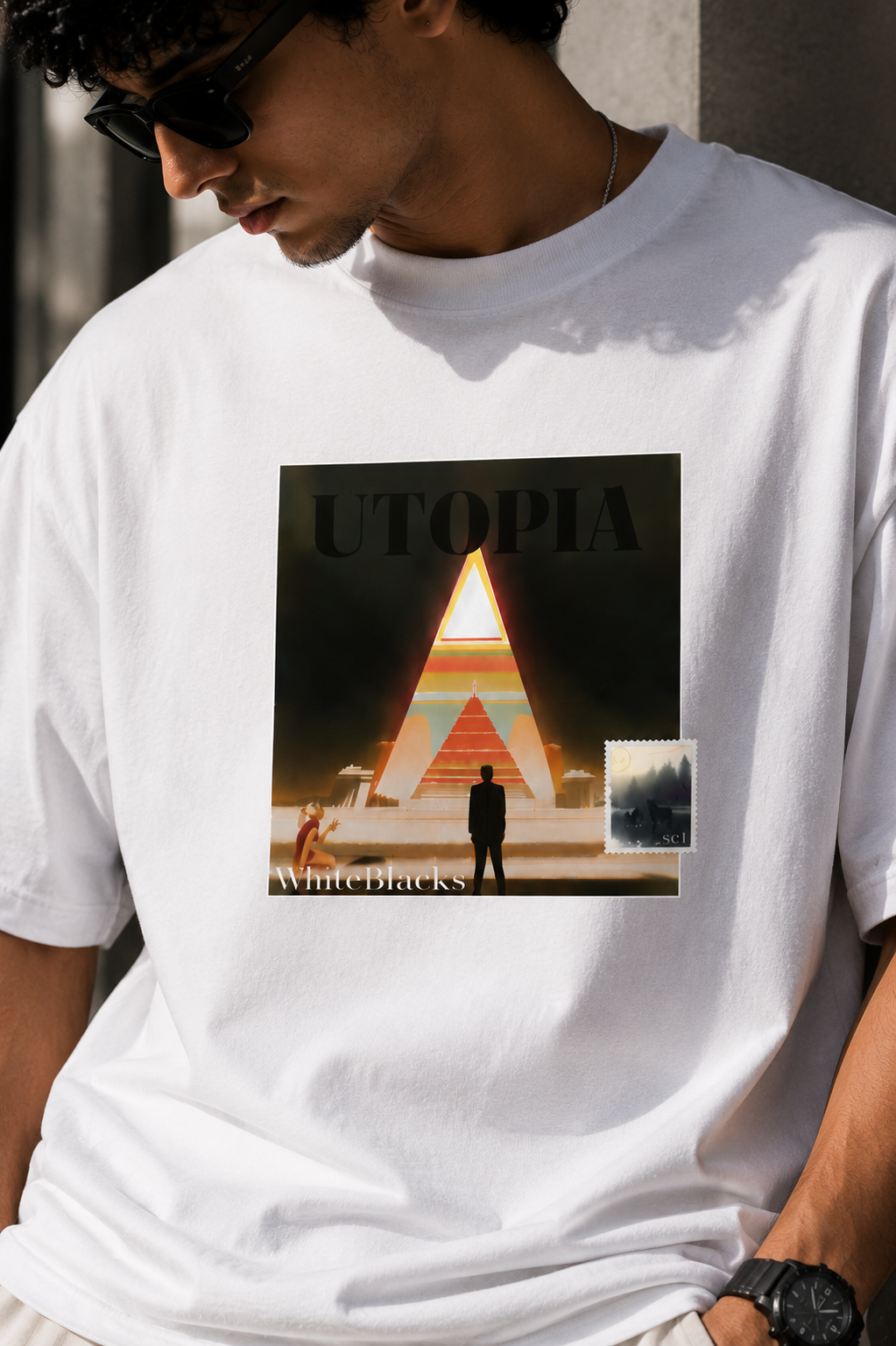 Utopia Oversized Graphic T-Shirt