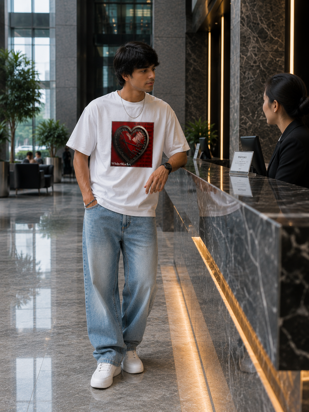 Never Been Broke Oversized Graphic T-Shirt