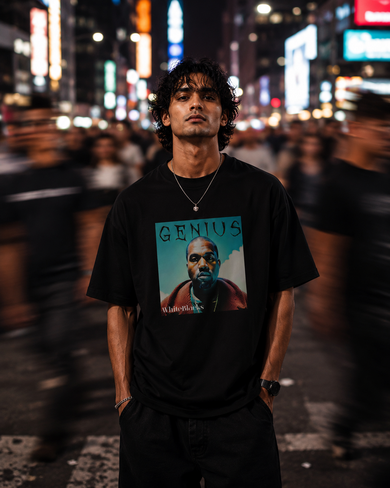 Genius Oversized Graphic T-Shirt
