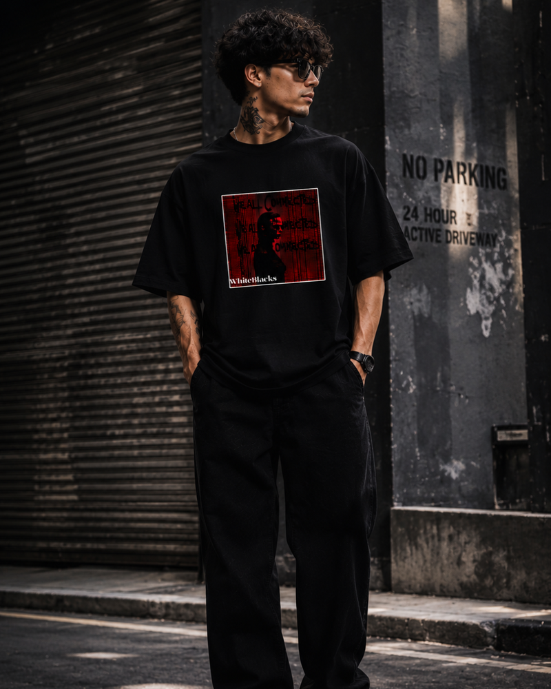 Real Comes First Filtered Oversized Graphic T-Shirt