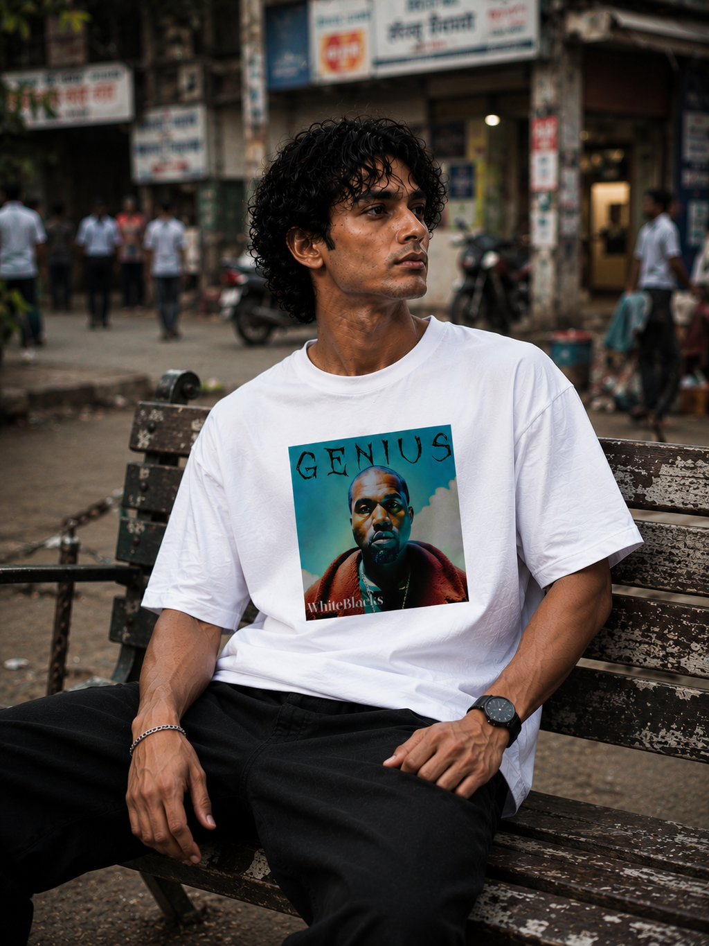 Genius Oversized Graphic T-Shirt