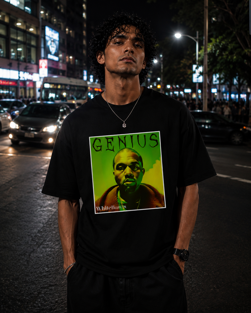 Genius Filtered Oversized Graphic T-Shirt