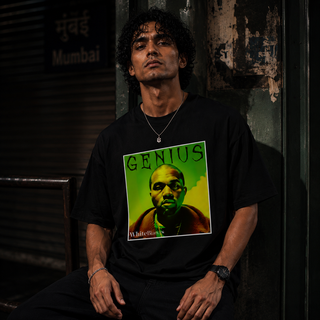 Genius Filtered Oversized Graphic T-Shirt