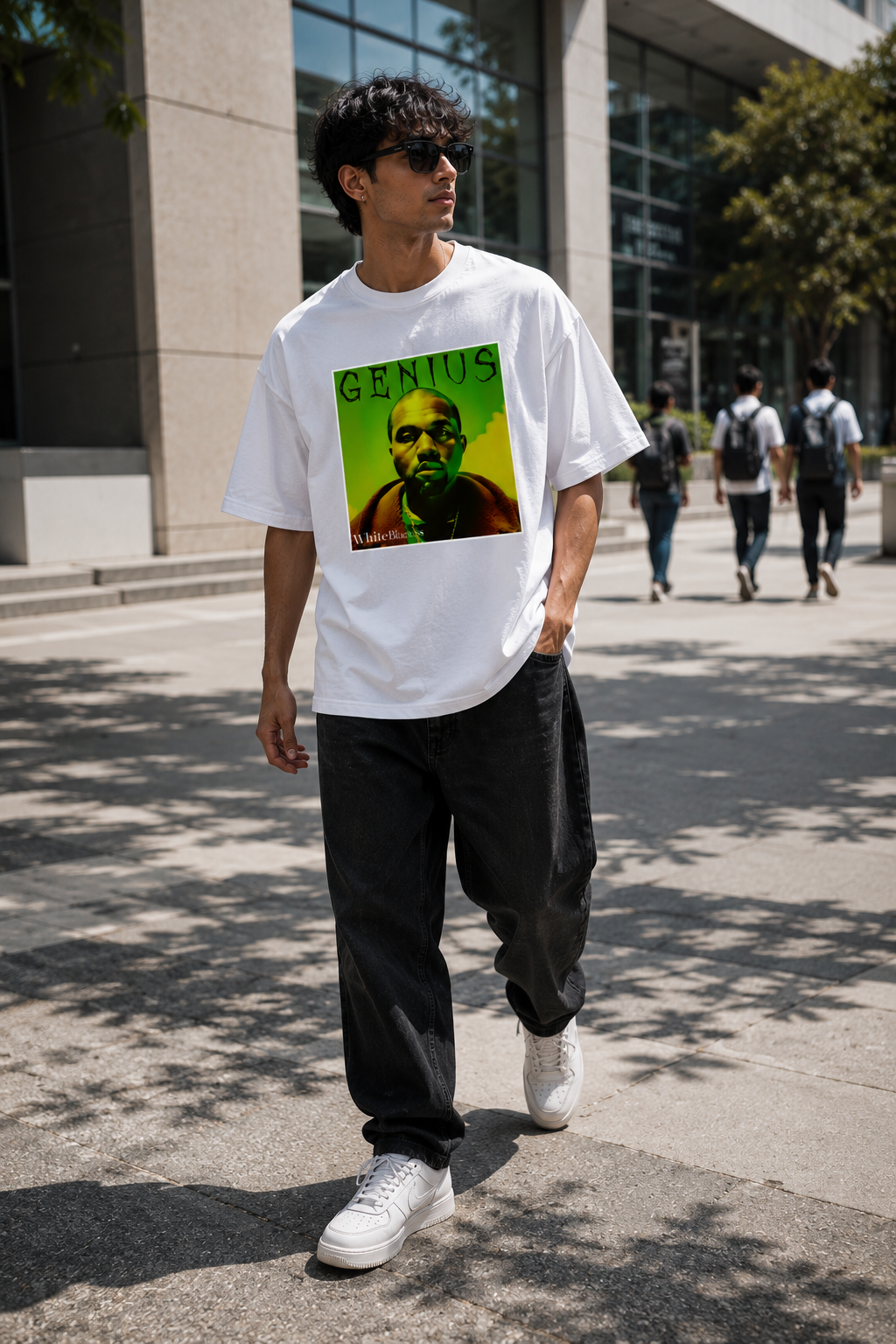 Genius Filtered Oversized Graphic T-Shirt