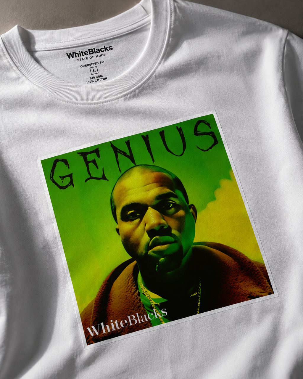 Genius Filtered Oversized Graphic T-Shirt