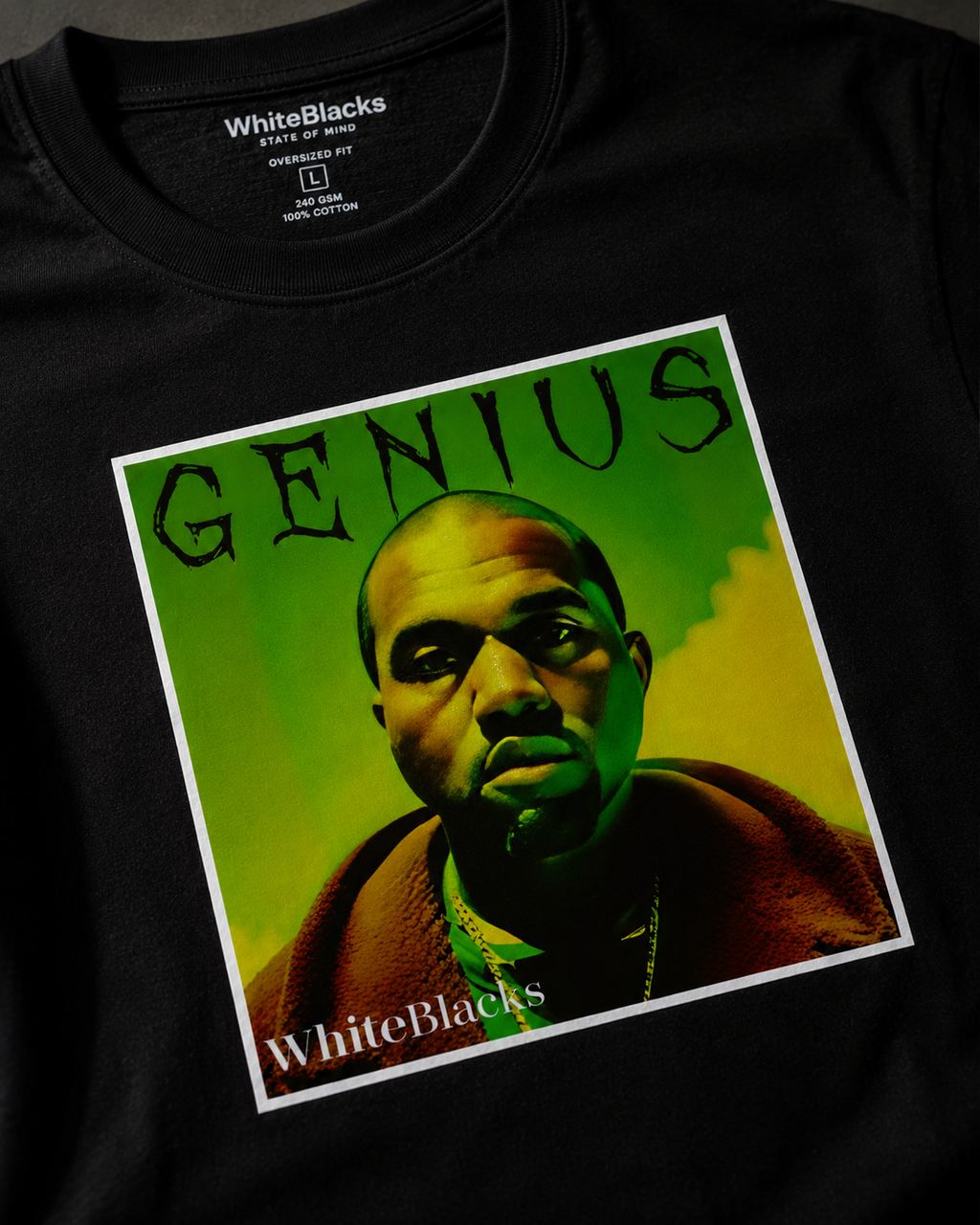 Genius Filtered Oversized Graphic T-Shirt