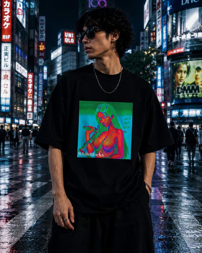 Anime Color Oversized Graphic T-Shirt