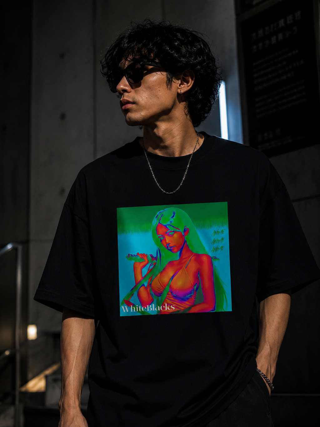 Anime Color Oversized Graphic T-Shirt