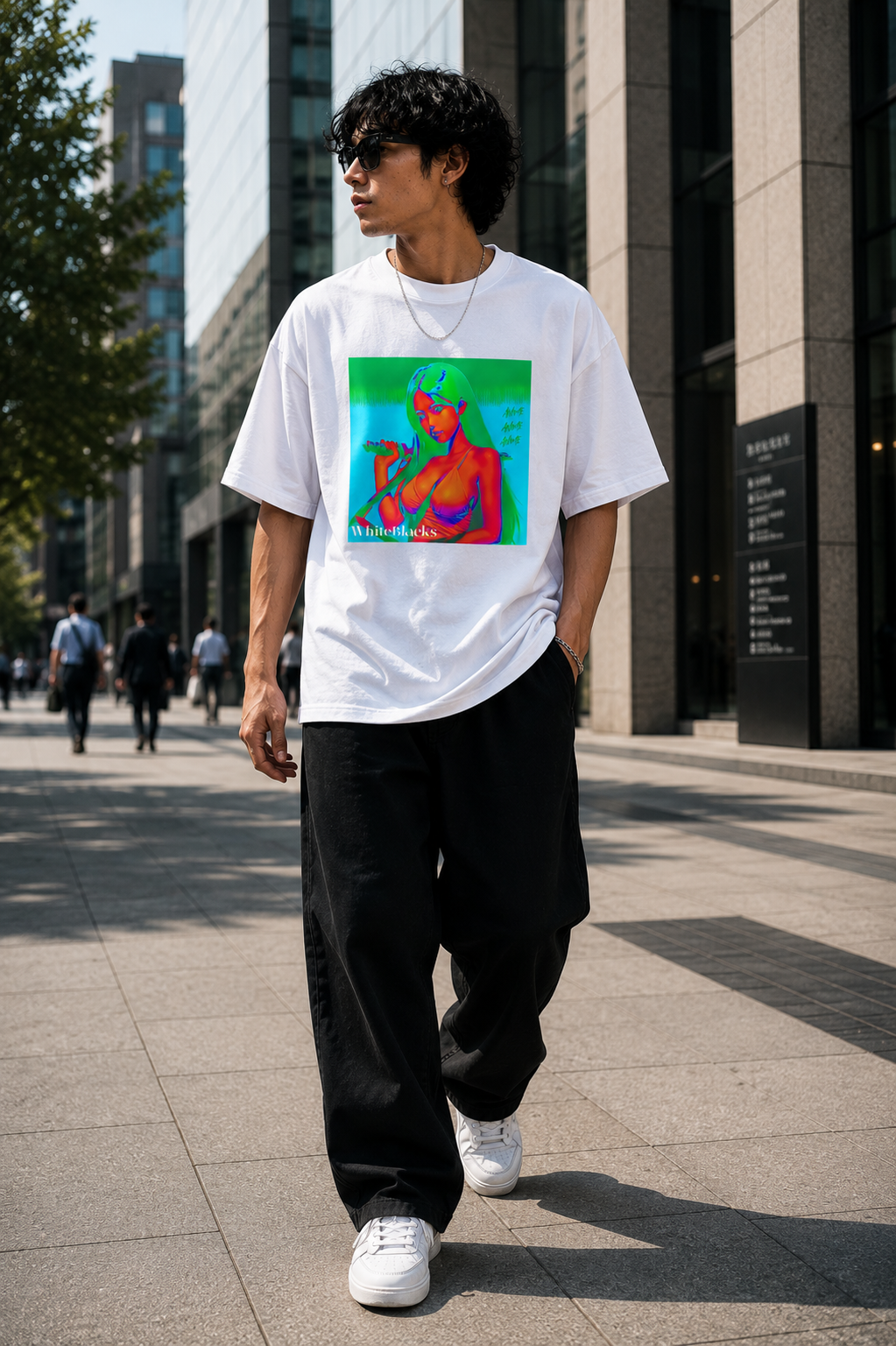 Anime Color Oversized Graphic T-Shirt