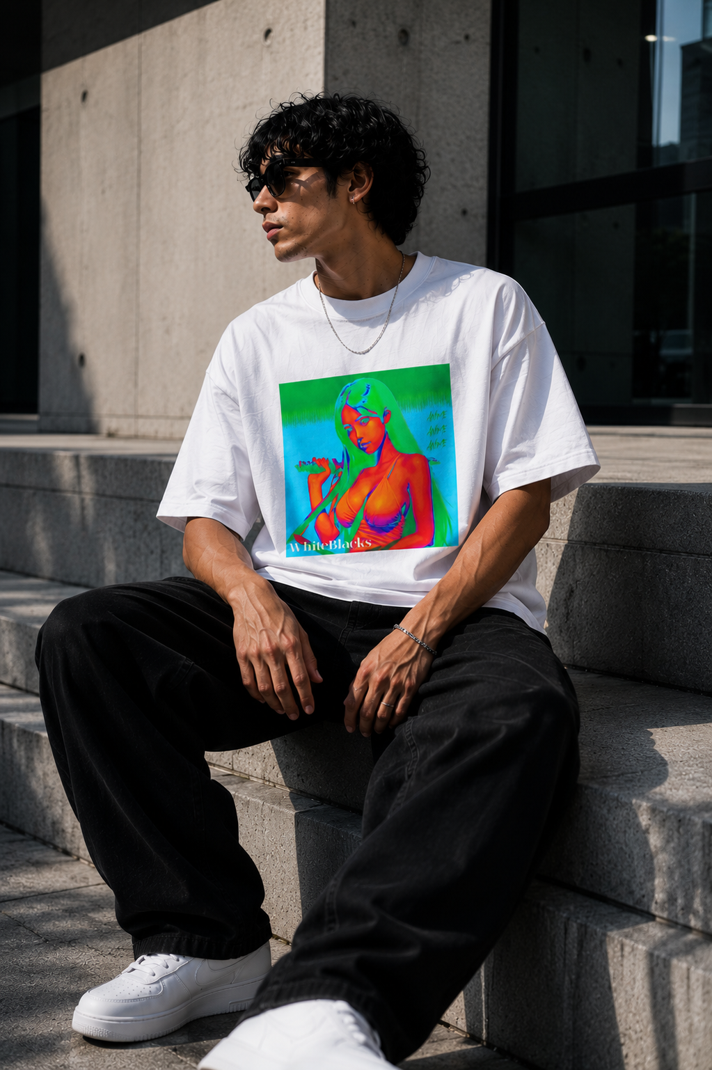 Anime Color Oversized Graphic T-Shirt