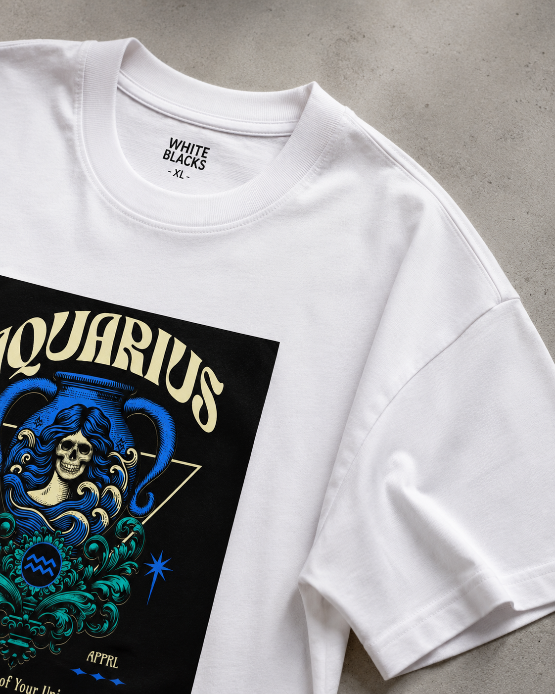 Aquarius Zodiac Oversized Graphic T-Shirt