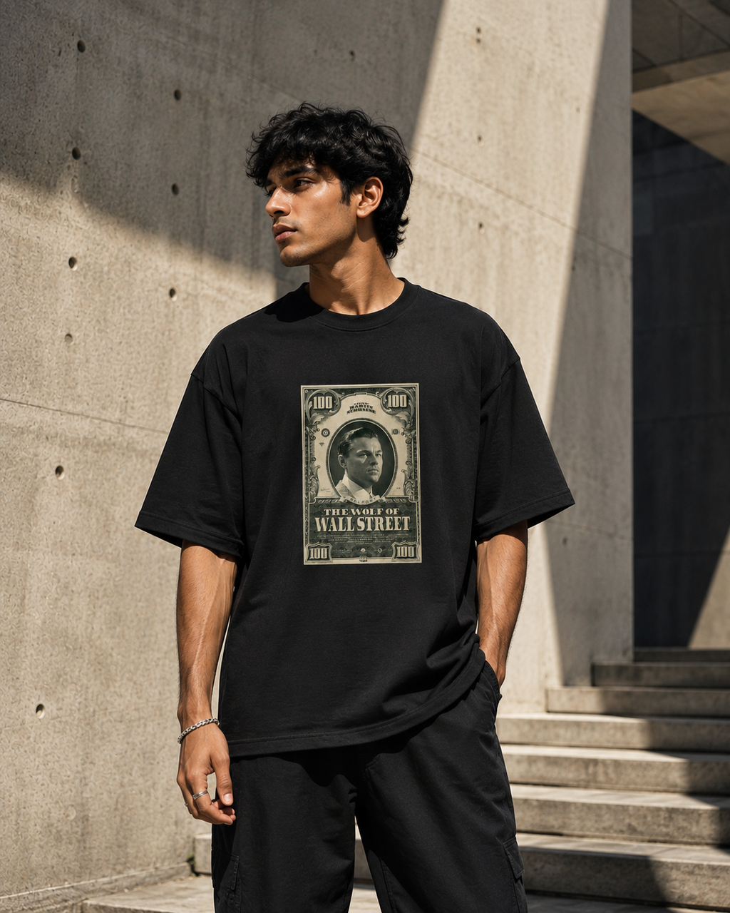 Wolf of Wall Street Oversized Graphic T-Shirt