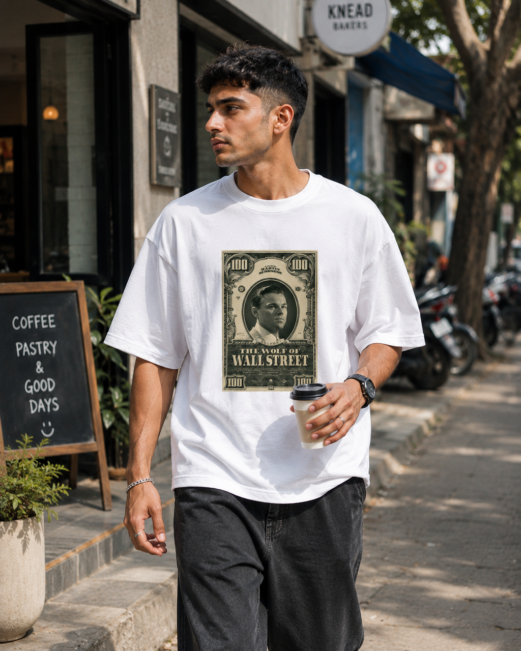Wolf of Wall Street Oversized Graphic T-Shirt