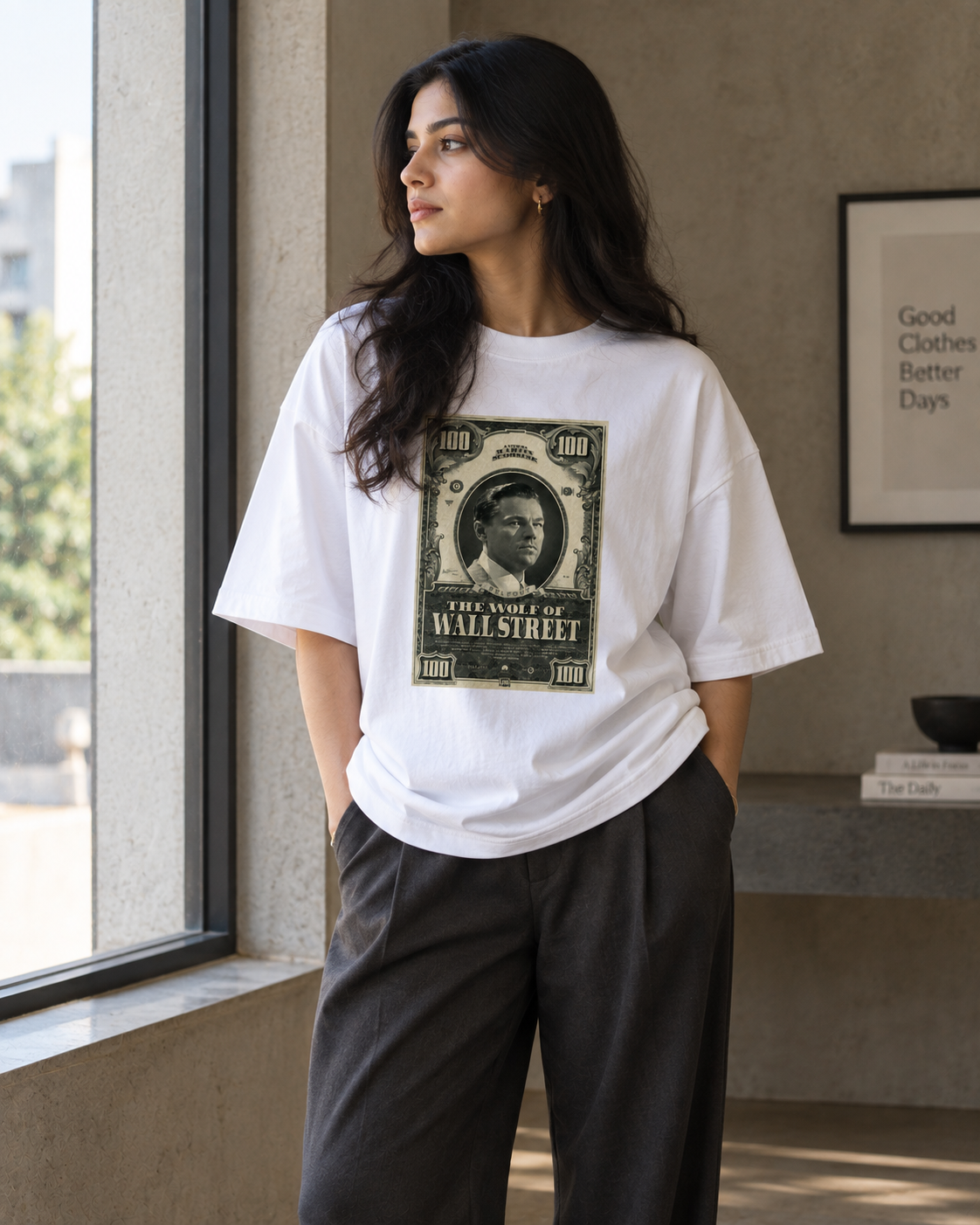 Wolf of Wall Street Oversized Graphic T-Shirt