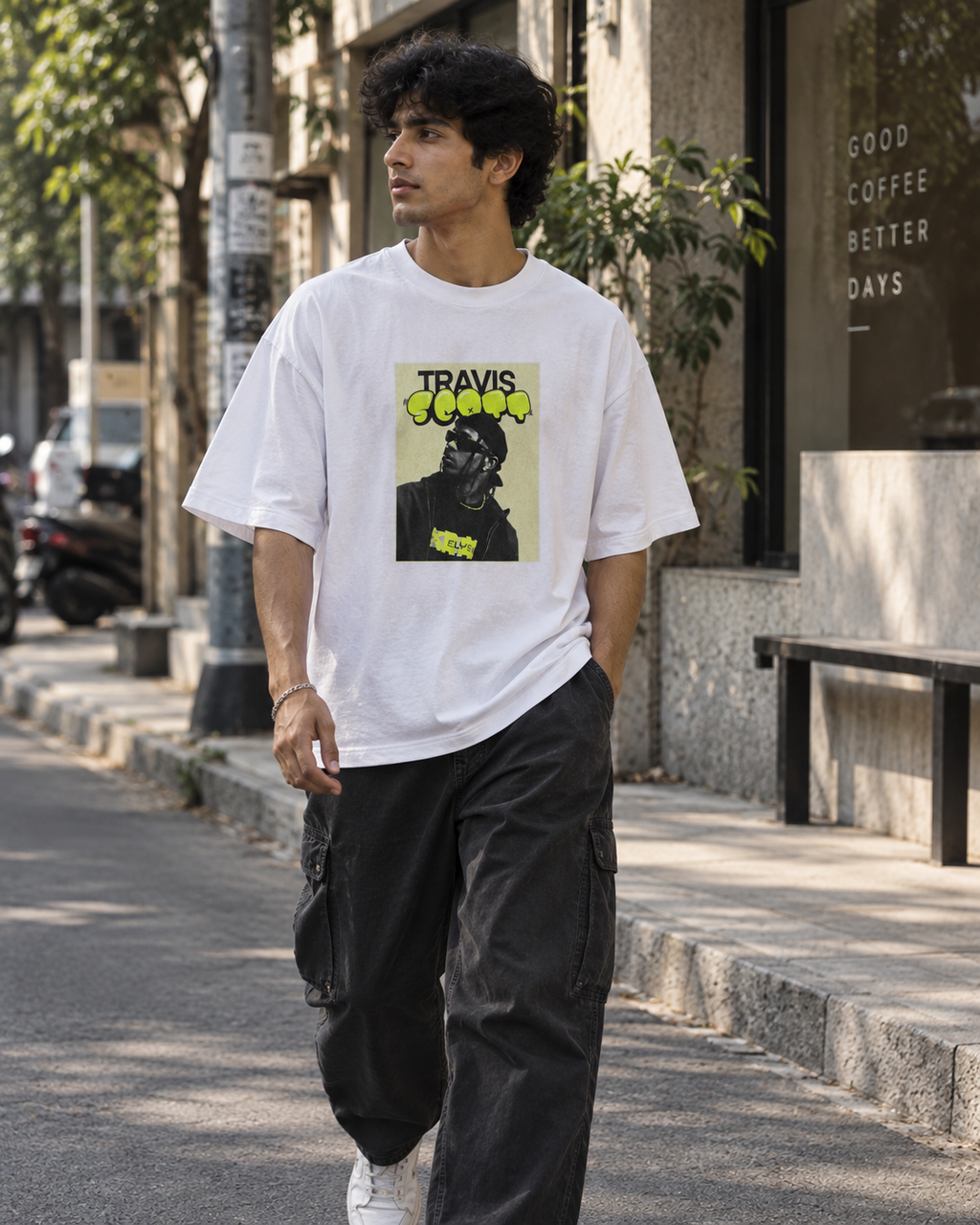 Travis-Inspired Graphic Oversized T-Shirt