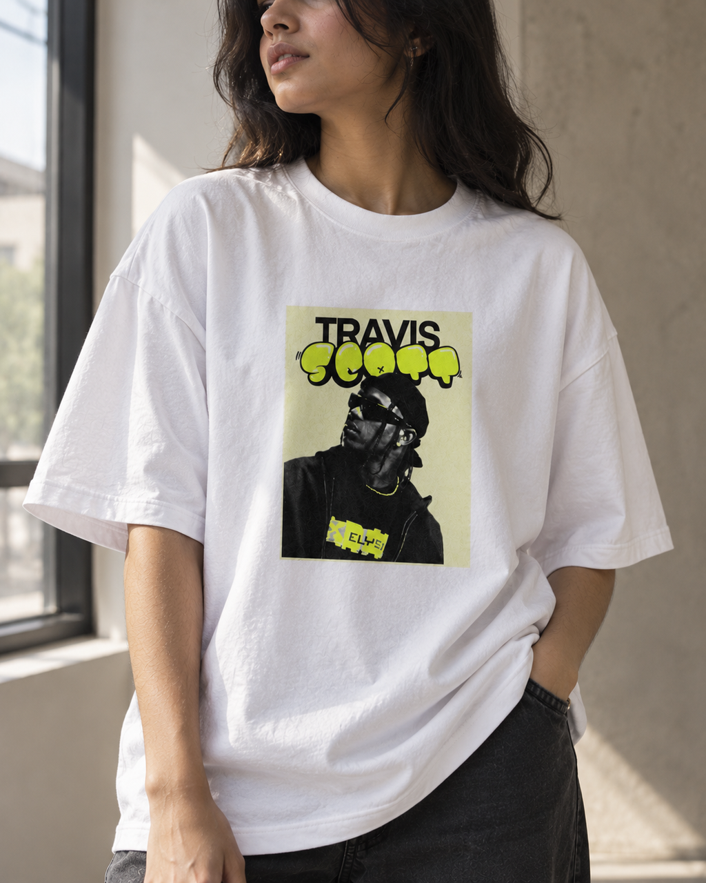 Travis-Inspired Graphic Oversized T-Shirt
