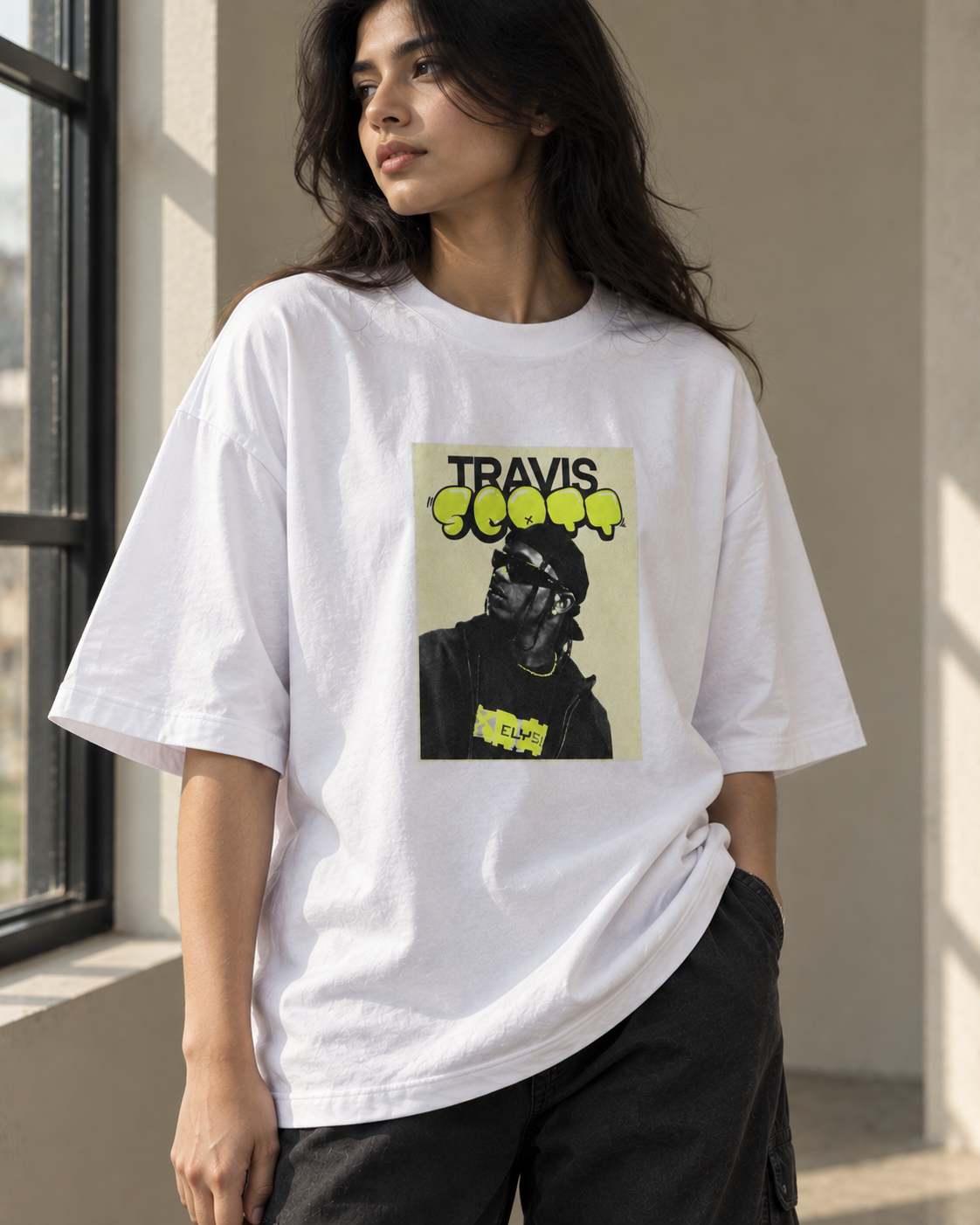 Travis-Inspired Graphic Oversized T-Shirt
