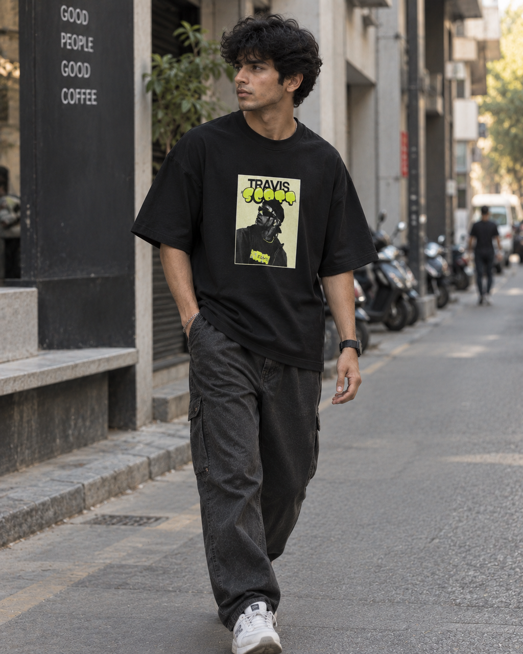 Travis-Inspired Graphic Oversized T-Shirt