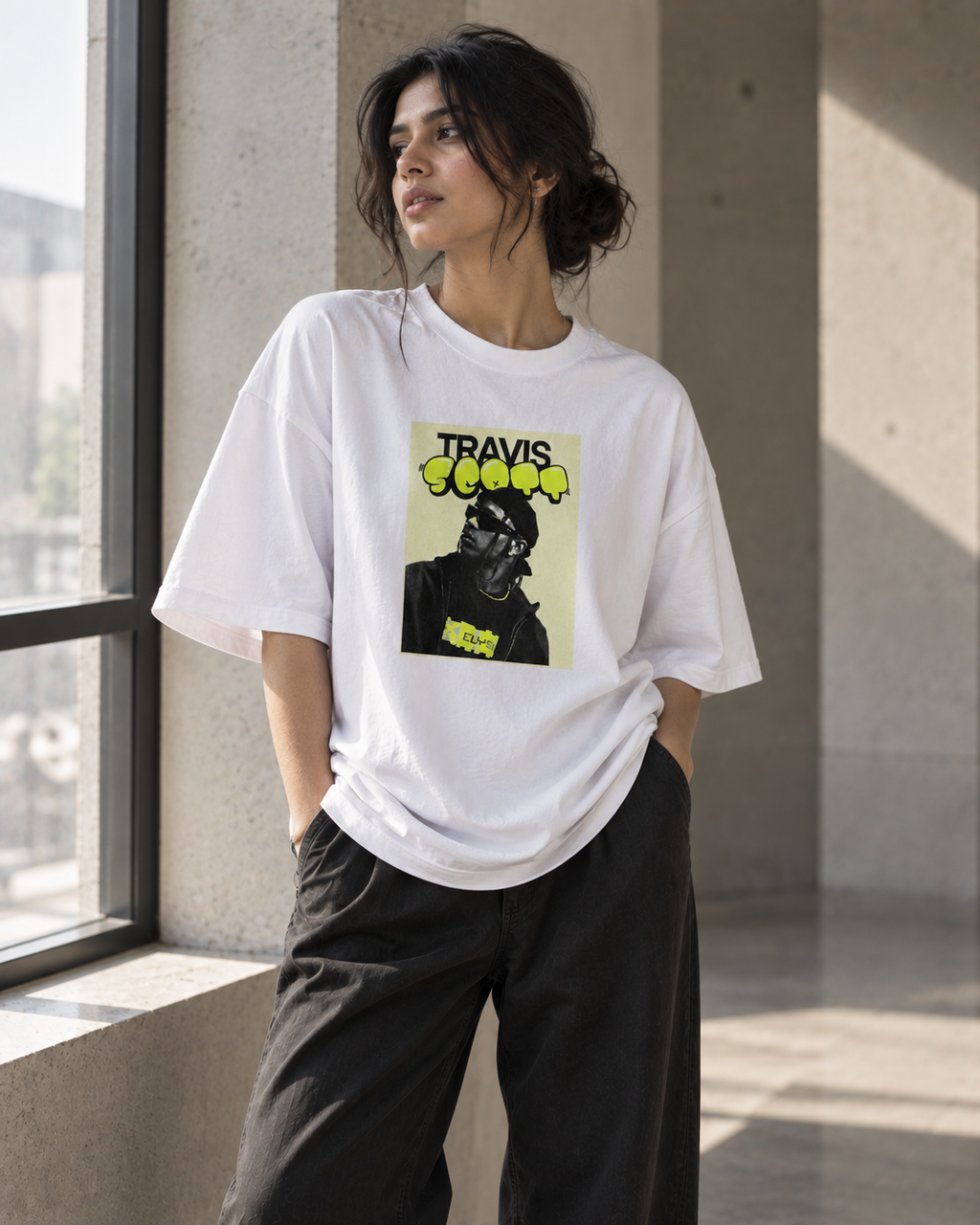 Travis-Inspired Graphic Oversized T-Shirt