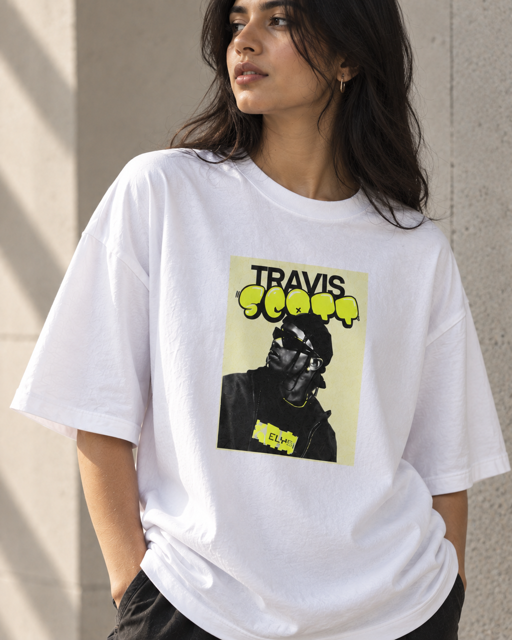 Travis-Inspired Graphic Oversized T-Shirt