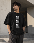 No Smoking No Alcohol No Drugs Oversized Graphic T-Shirt