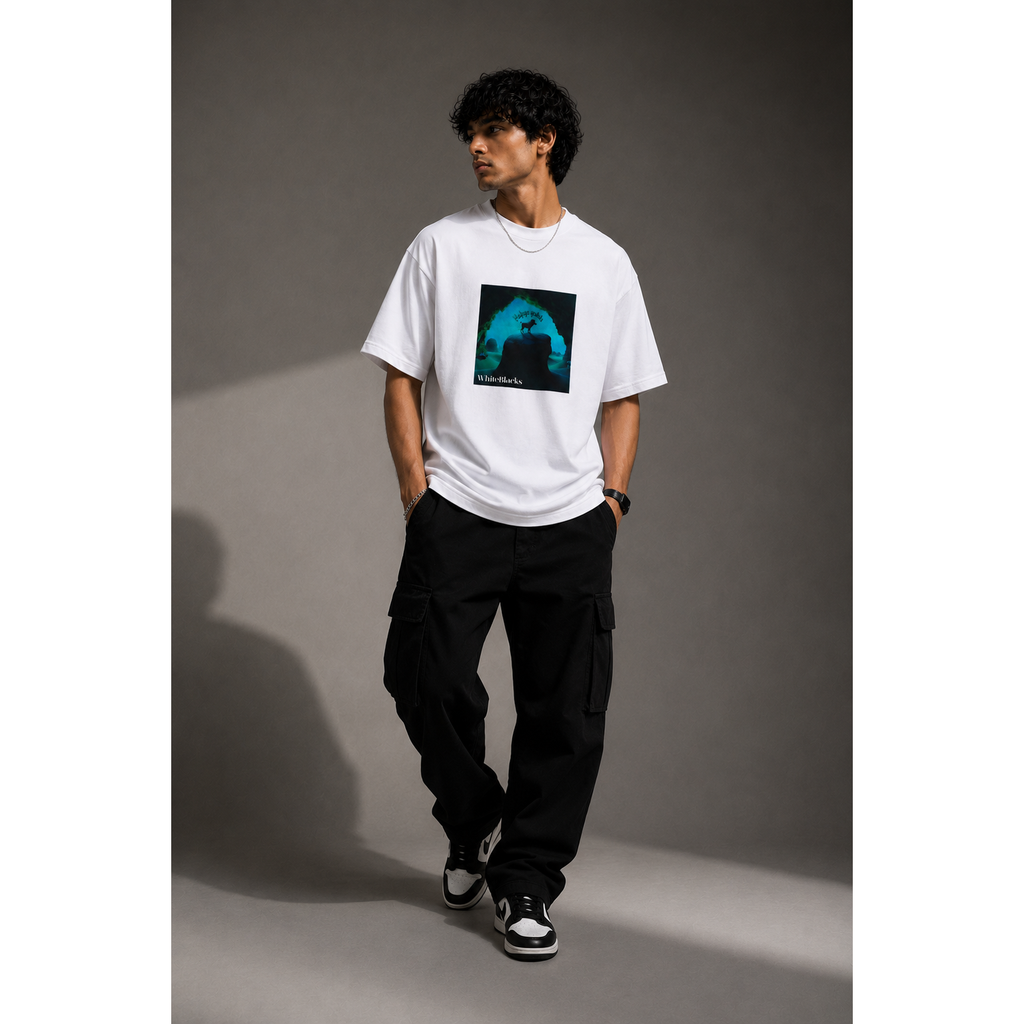 Hakuna Matata Filtered Oversized Graphic T-Shirt