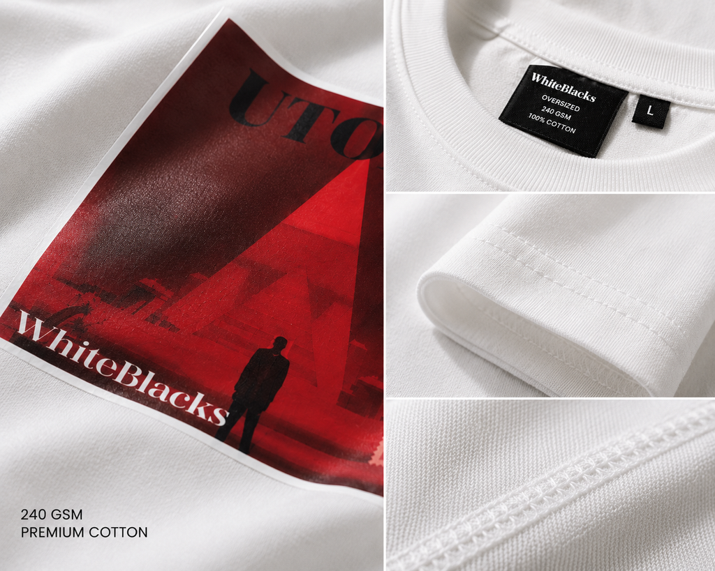 Utopia Filtered Oversized Graphic T-Shirt