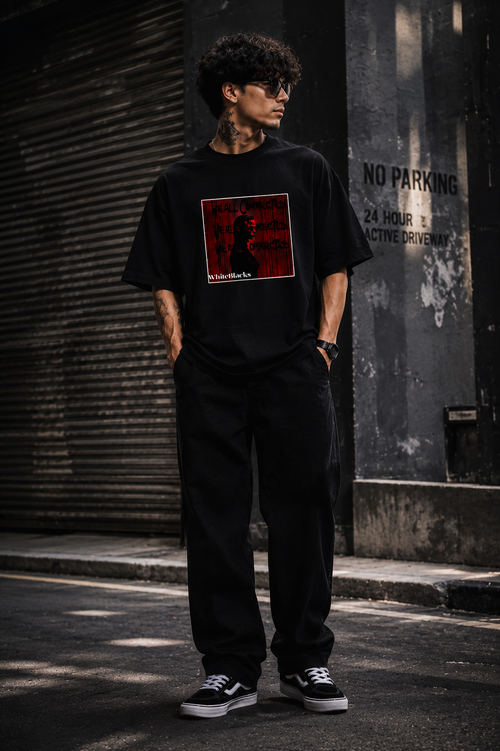 Real Comes First Filtered Oversized Graphic T-Shirt