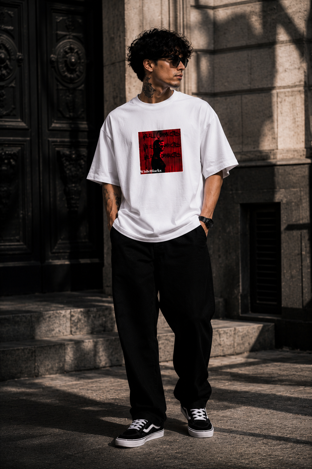 Real Comes First Filtered Oversized Graphic T-Shirt