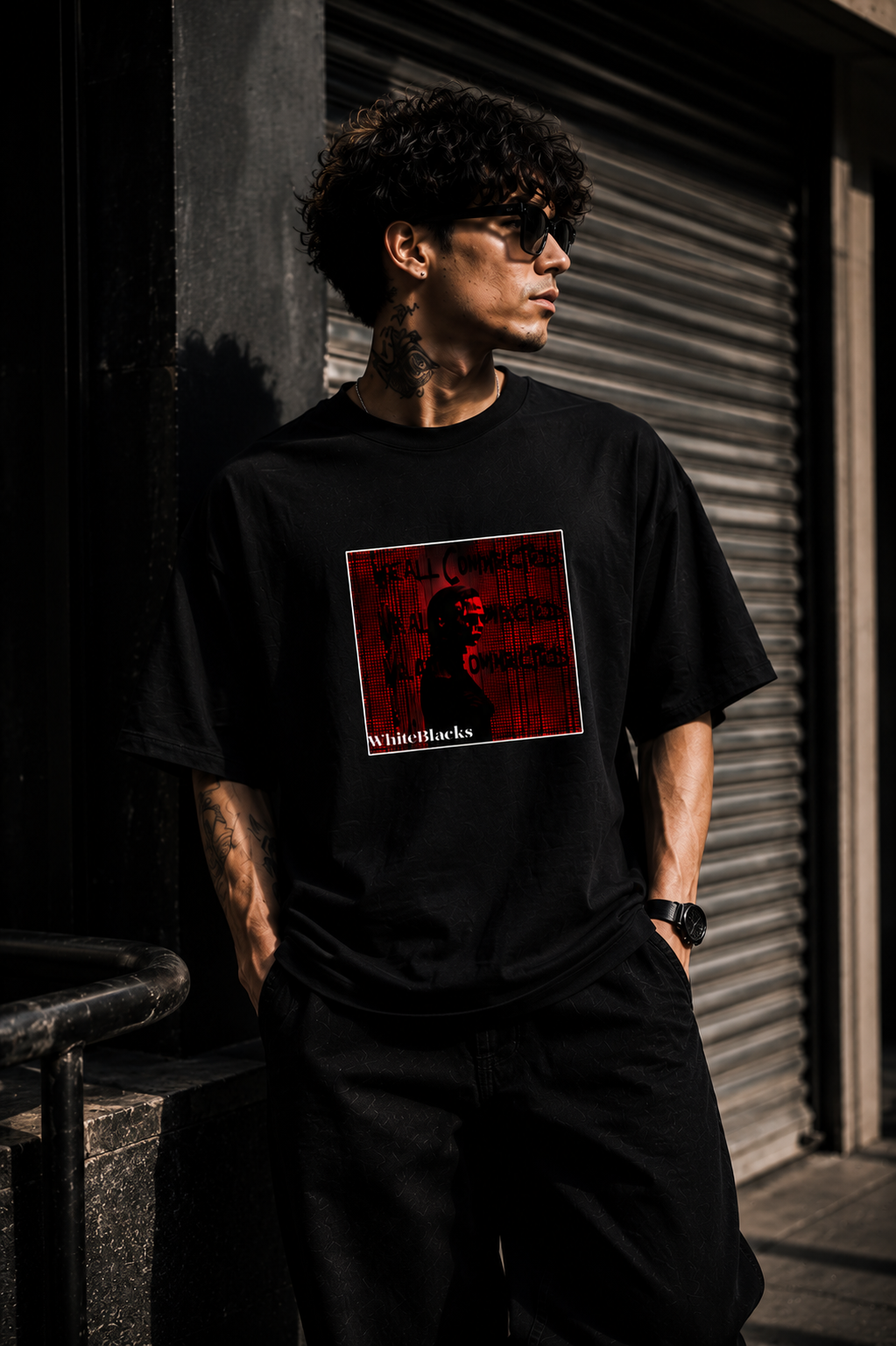 Real Comes First Filtered Oversized Graphic T-Shirt