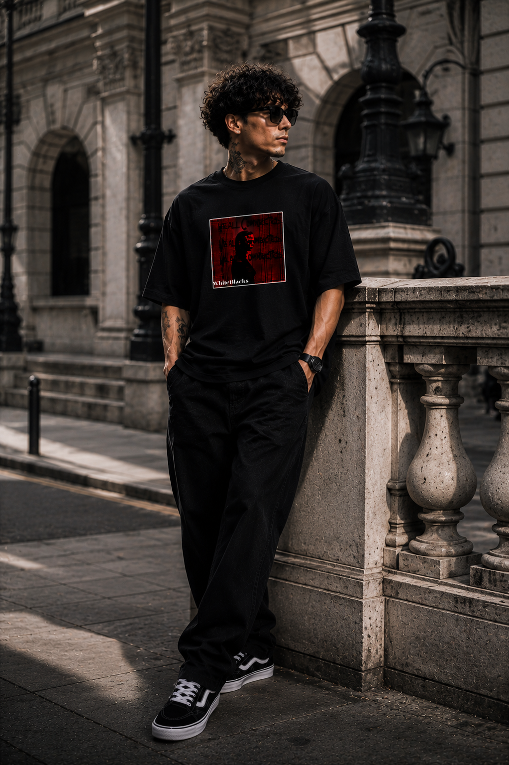 Real Comes First Filtered Oversized Graphic T-Shirt
