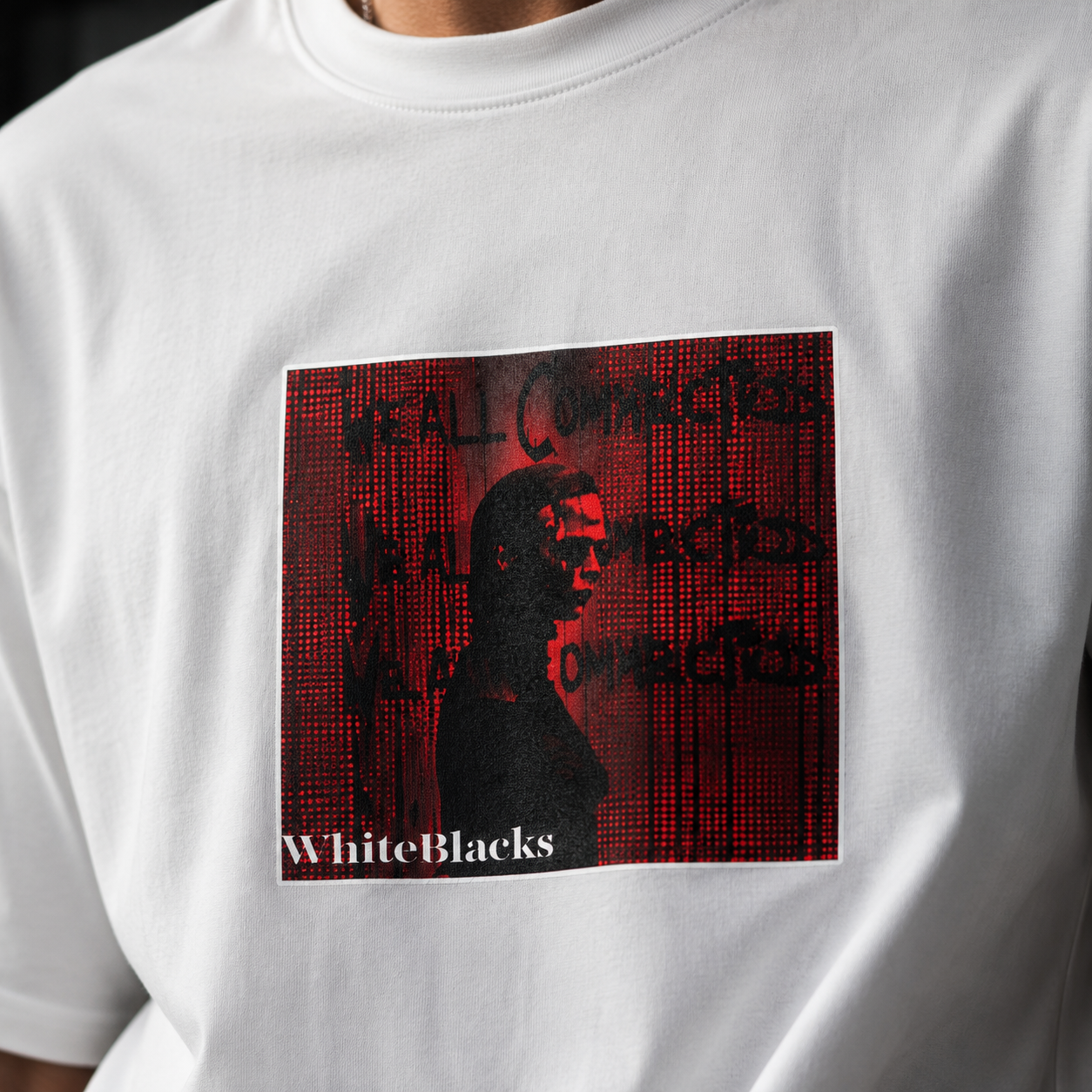 Real Comes First Filtered Oversized Graphic T-Shirt