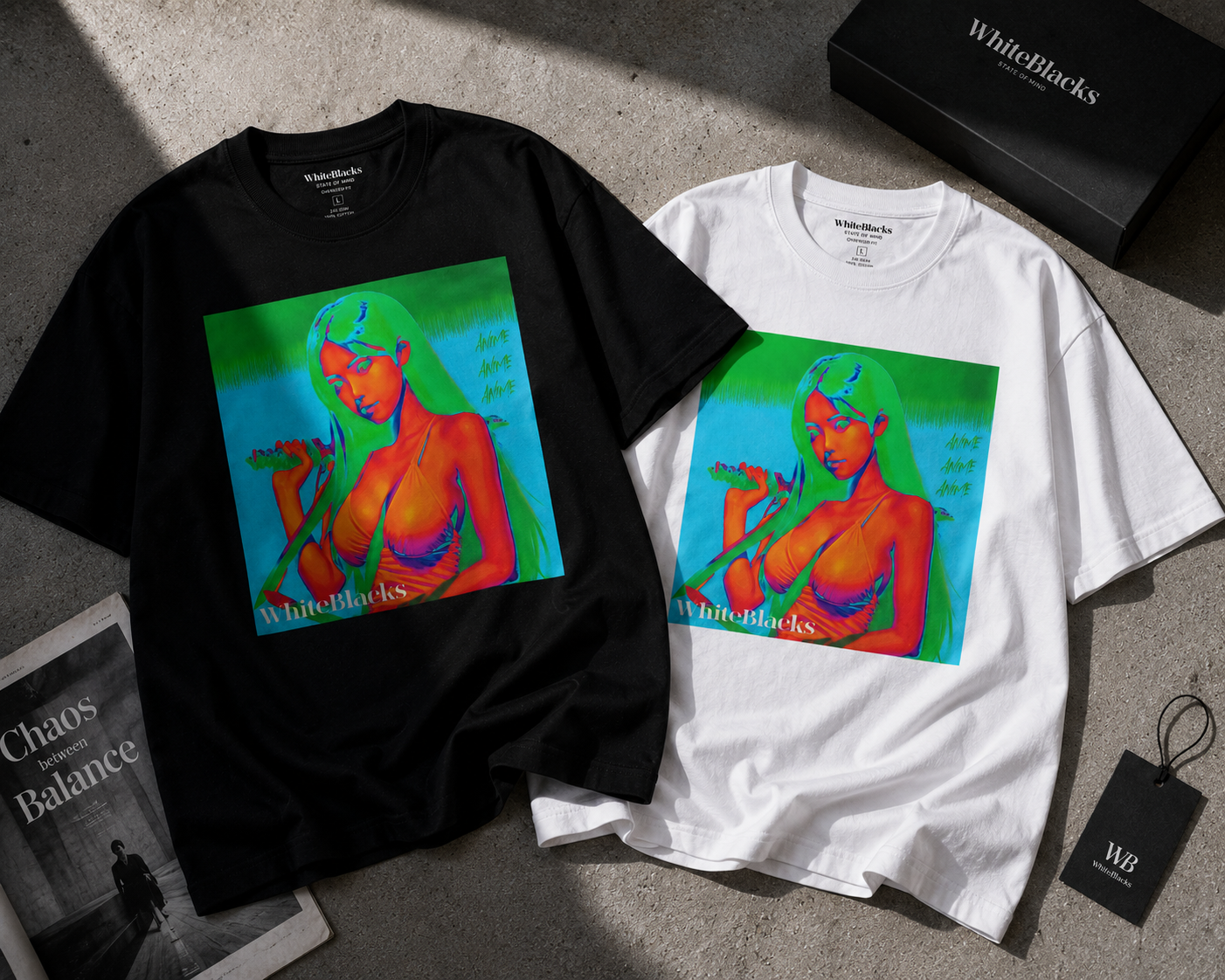 Anime Color Oversized Graphic T-Shirt