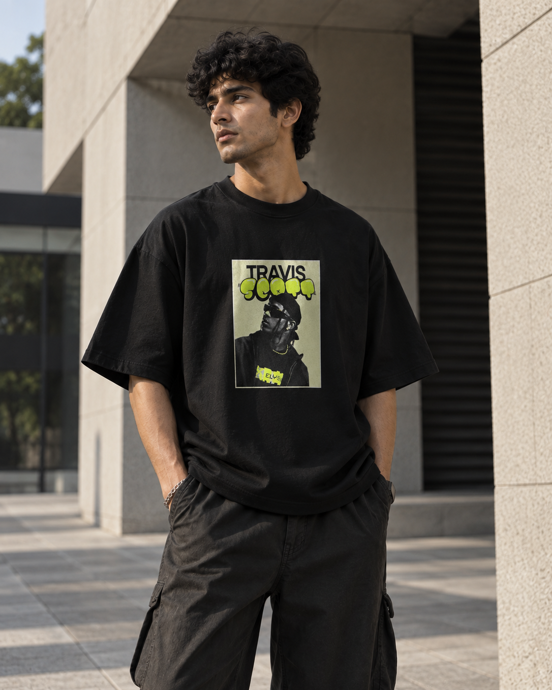 Travis-Inspired Graphic Oversized T-Shirt