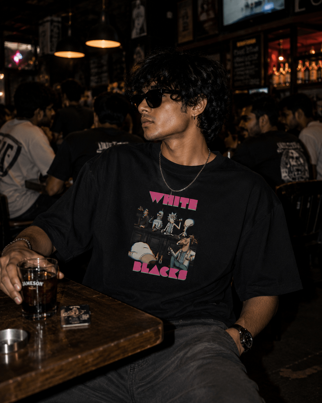 After Hours Oversized Graphic T-Shirt - WhiteBlacks