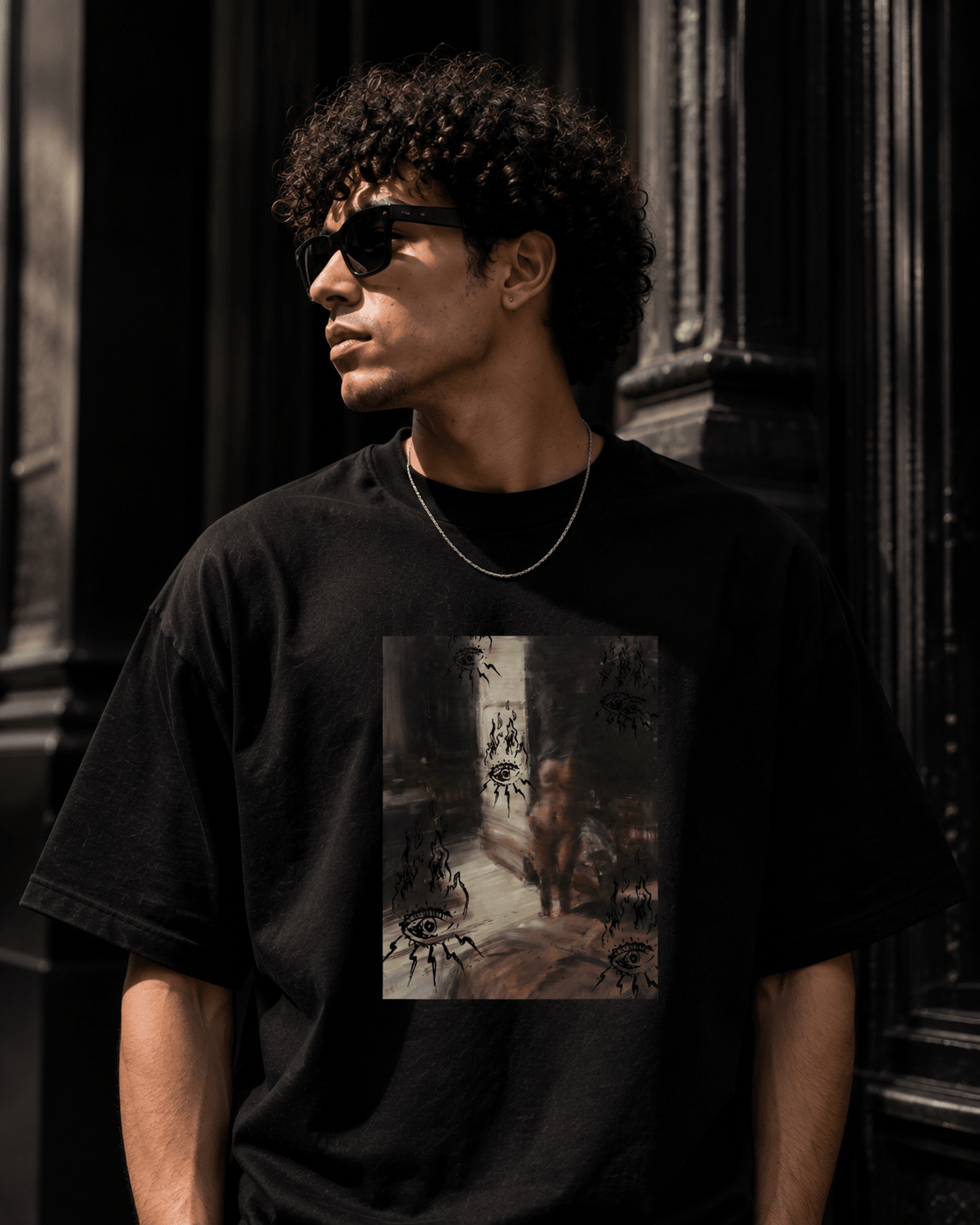 Baby Doll Oversized Graphic T-Shirt - WhiteBlacks