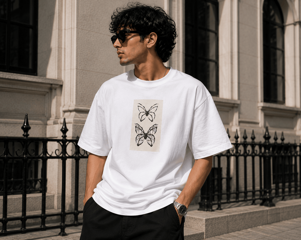 Black Widow Oversized Graphic T-Shirt - WhiteBlacks