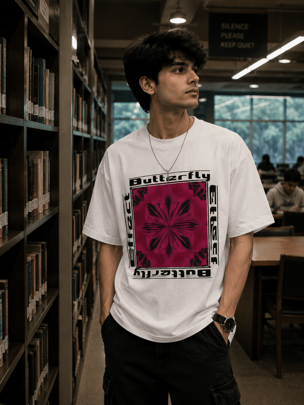 Butterfly V2 Oversized Graphic T-Shirt - WhiteBlacks