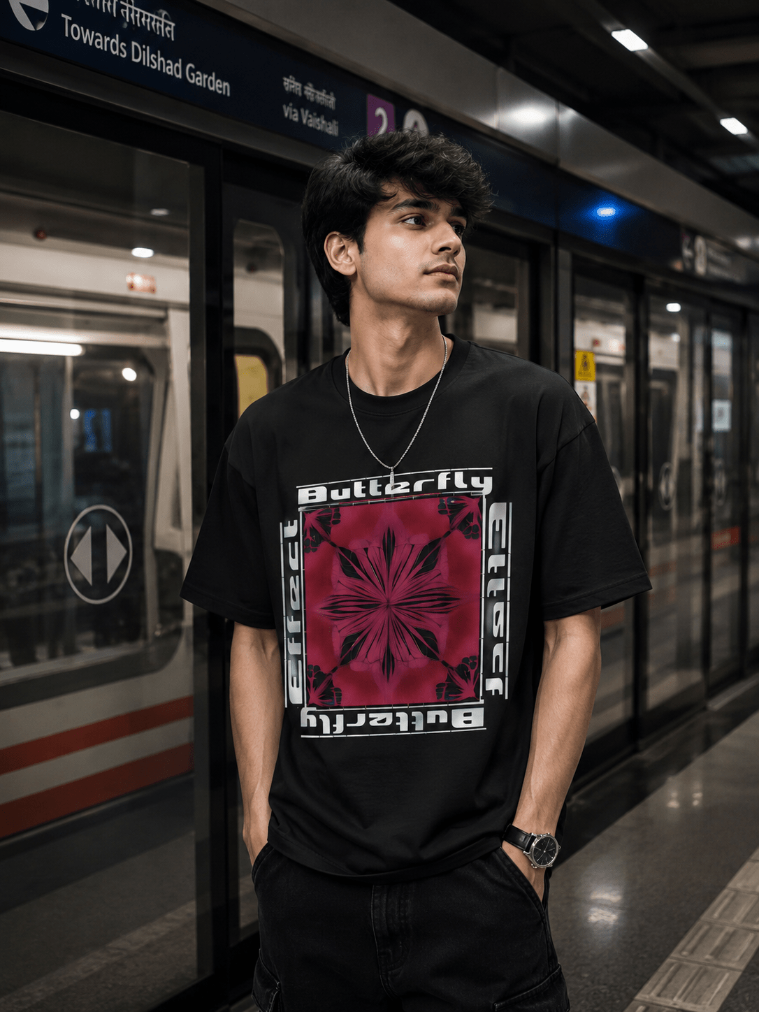 Butterfly V2 Oversized Graphic T-Shirt - WhiteBlacks