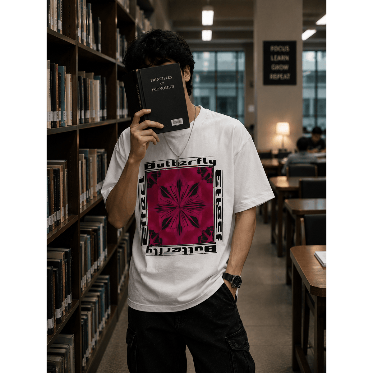 Butterfly V2 Oversized Graphic T-Shirt - WhiteBlacks