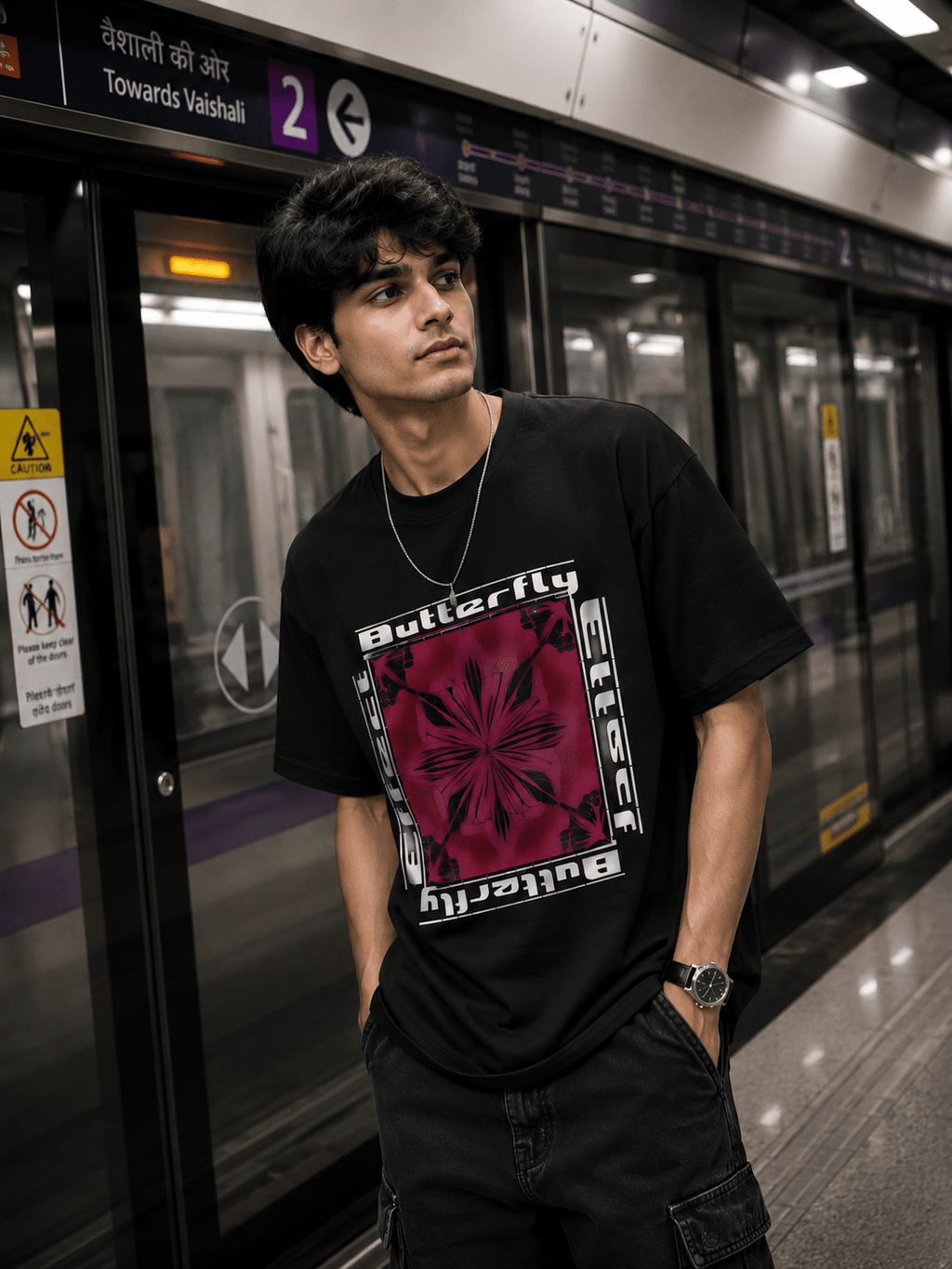 Butterfly V2 Oversized Graphic T-Shirt - WhiteBlacks