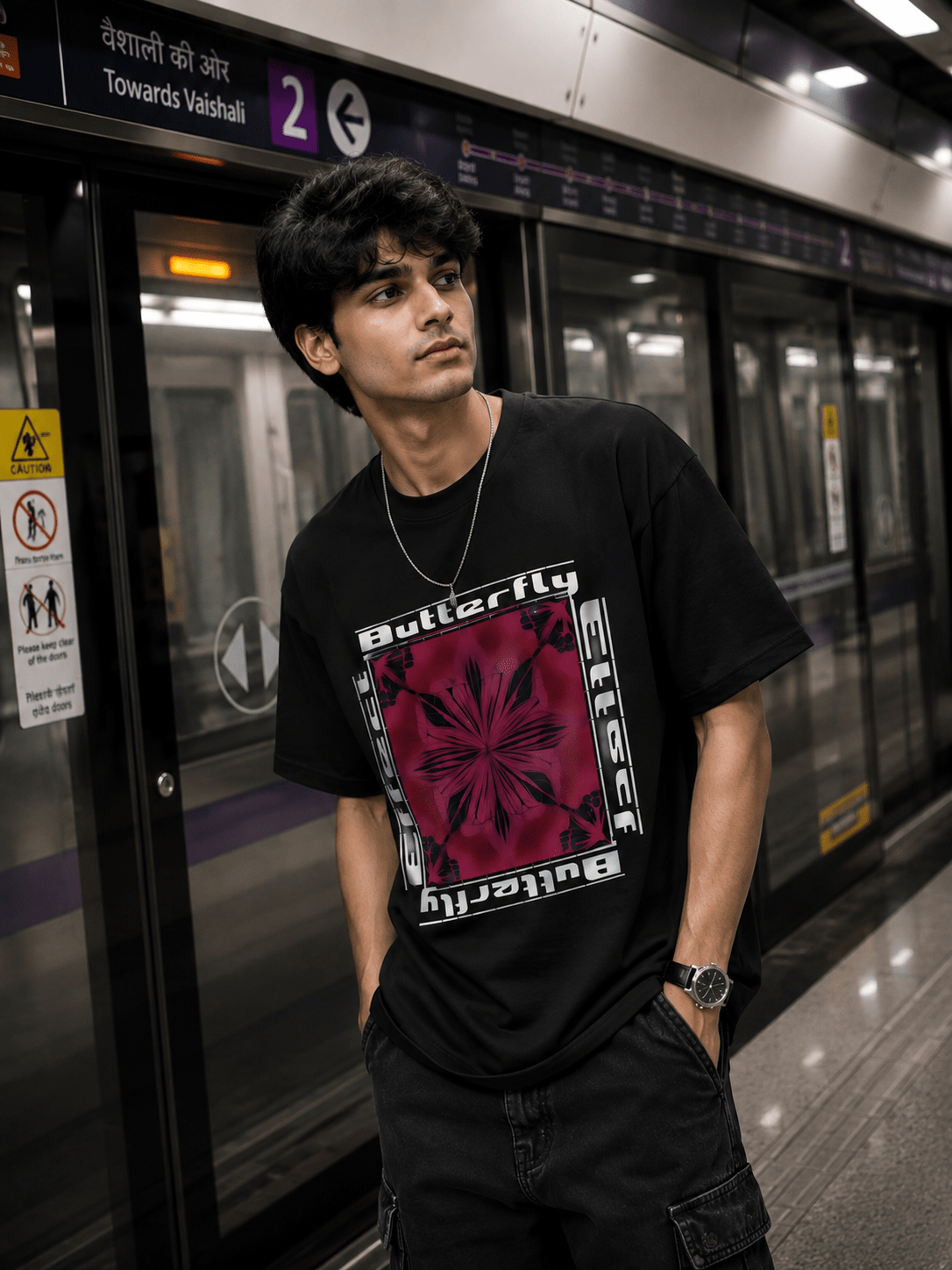 Butterfly V2 Oversized Graphic T-Shirt - WhiteBlacks