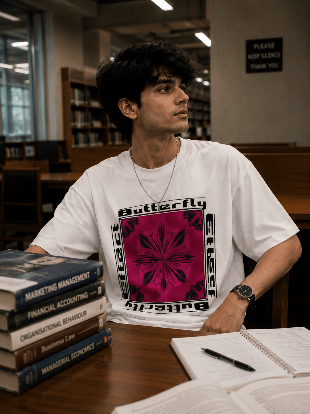 Butterfly V2 Oversized Graphic T-Shirt - WhiteBlacks